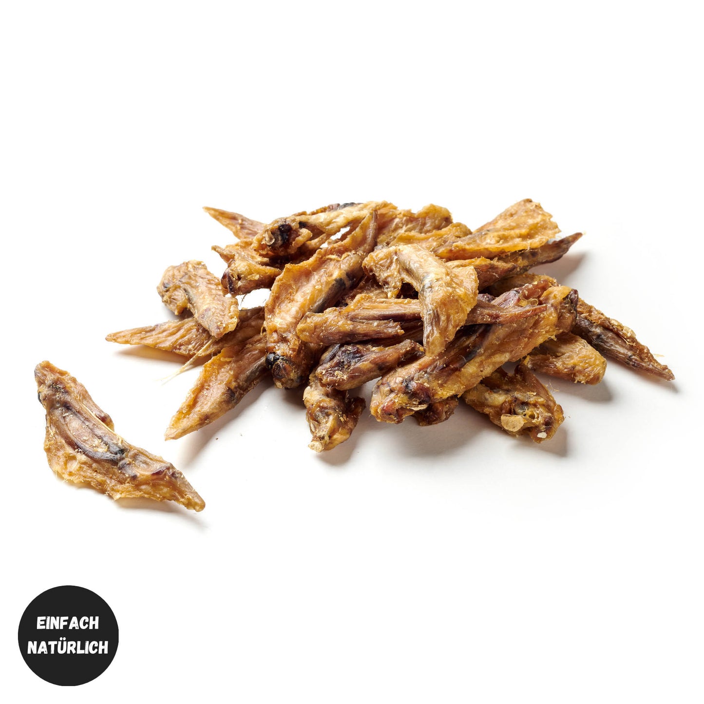 Getrocknete Hähnchen-Flügel – natürlicher Kausnack mit Knochen für Hunde
