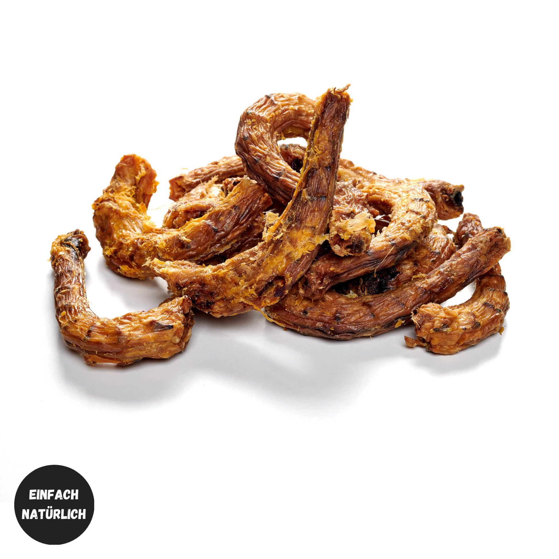 Getrocknete Hähnchen-Hälse – natürlicher Kausnack mit Knochen für Hunde