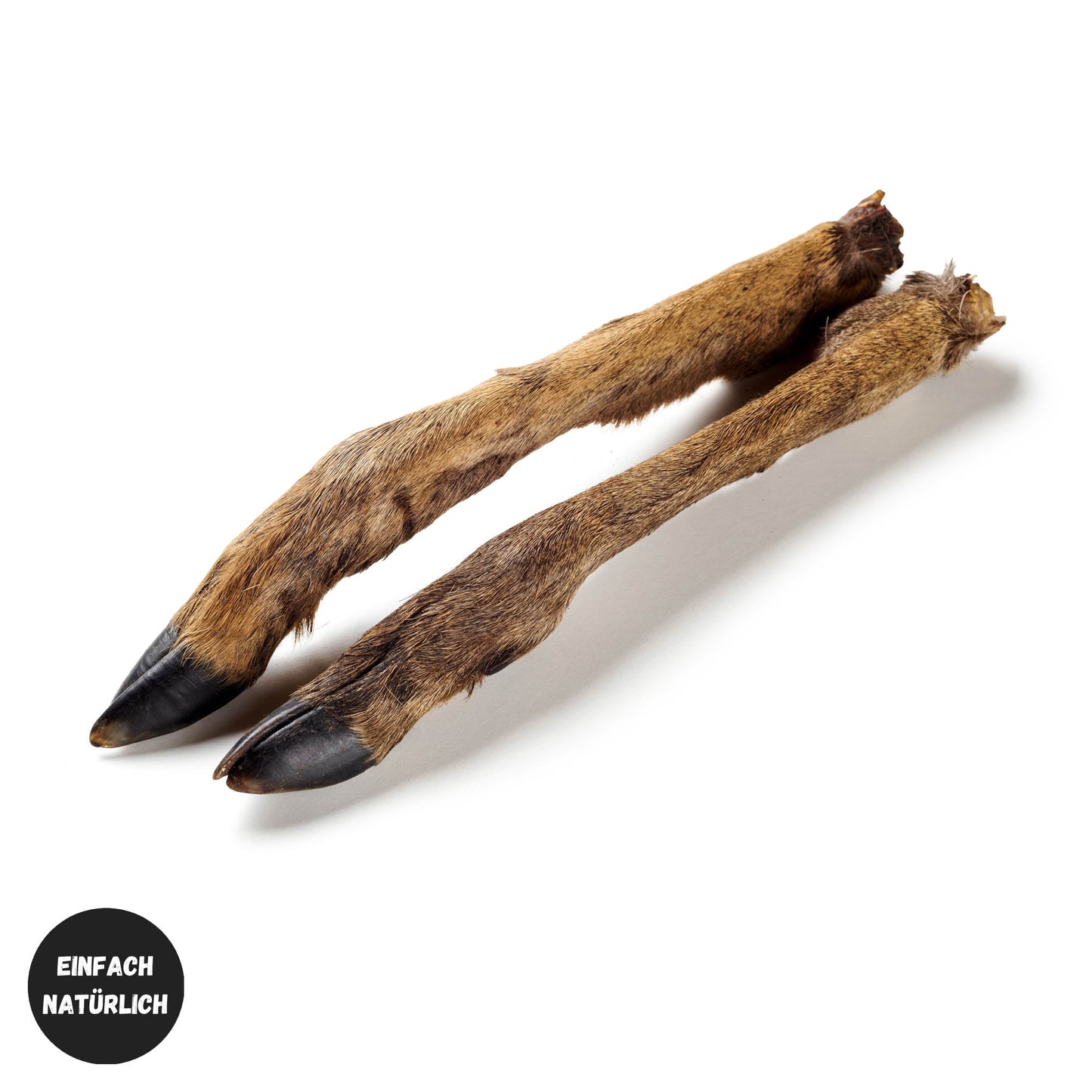 Reh-Unterbein mit Fell – naturbelassener Kausnack für Hunde mit Knochen