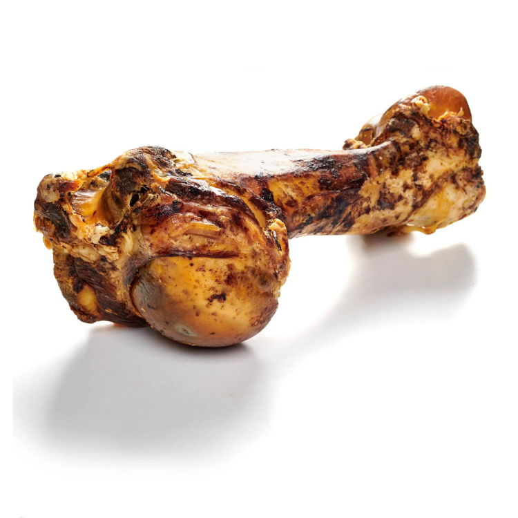 Rinder-Unterbein – naturbelassener, harter Kauknochen für Hunde mit Fleischanteil (1 Stück)