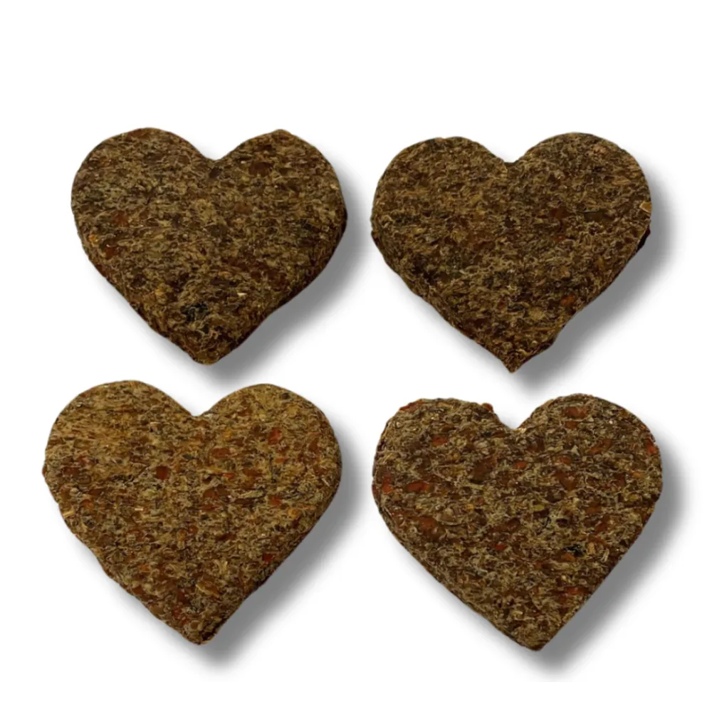 Veggie-Herzen – vegetarische Hundesnacks aus Gemüse und Kartoffel