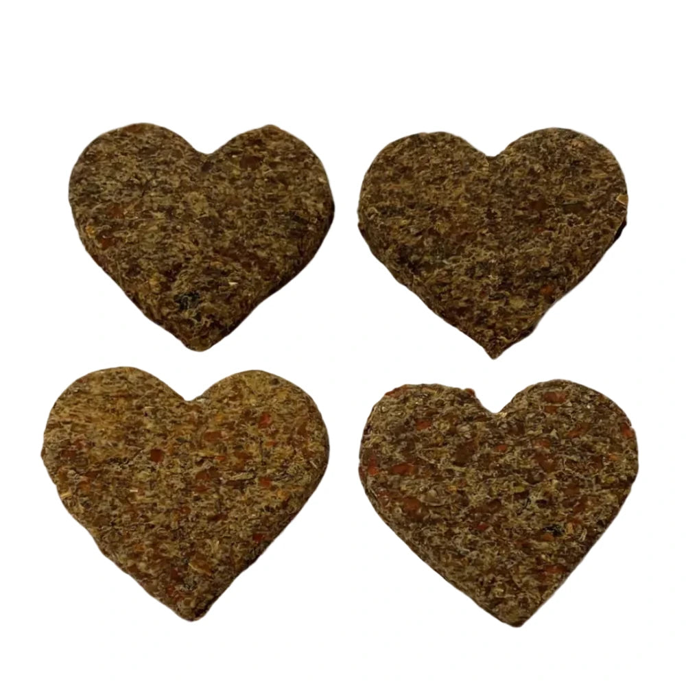 Veggie-Herzen – vegetarische Hundesnacks aus Gemüse und Kartoffel