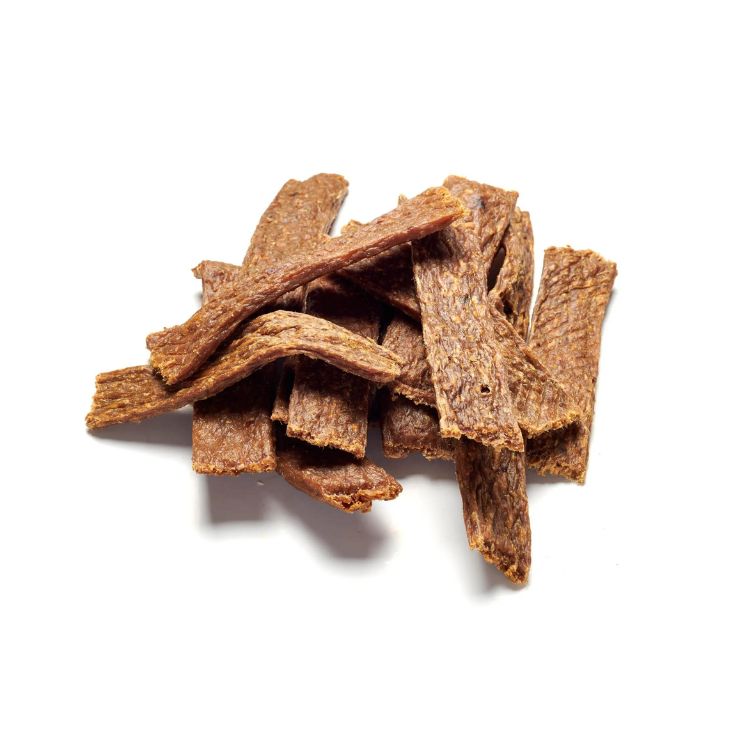 Ziegen-Fleischstreifen – hypoallergene, fettarme Fleischsnacks aus 100 % Ziege für Hunde