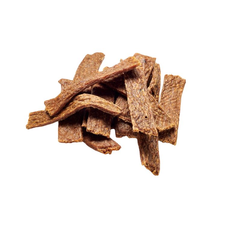 Ziegen-Fleischstreifen – hypoallergene, fettarme Fleischsnacks aus 100 % Ziege für Hunde