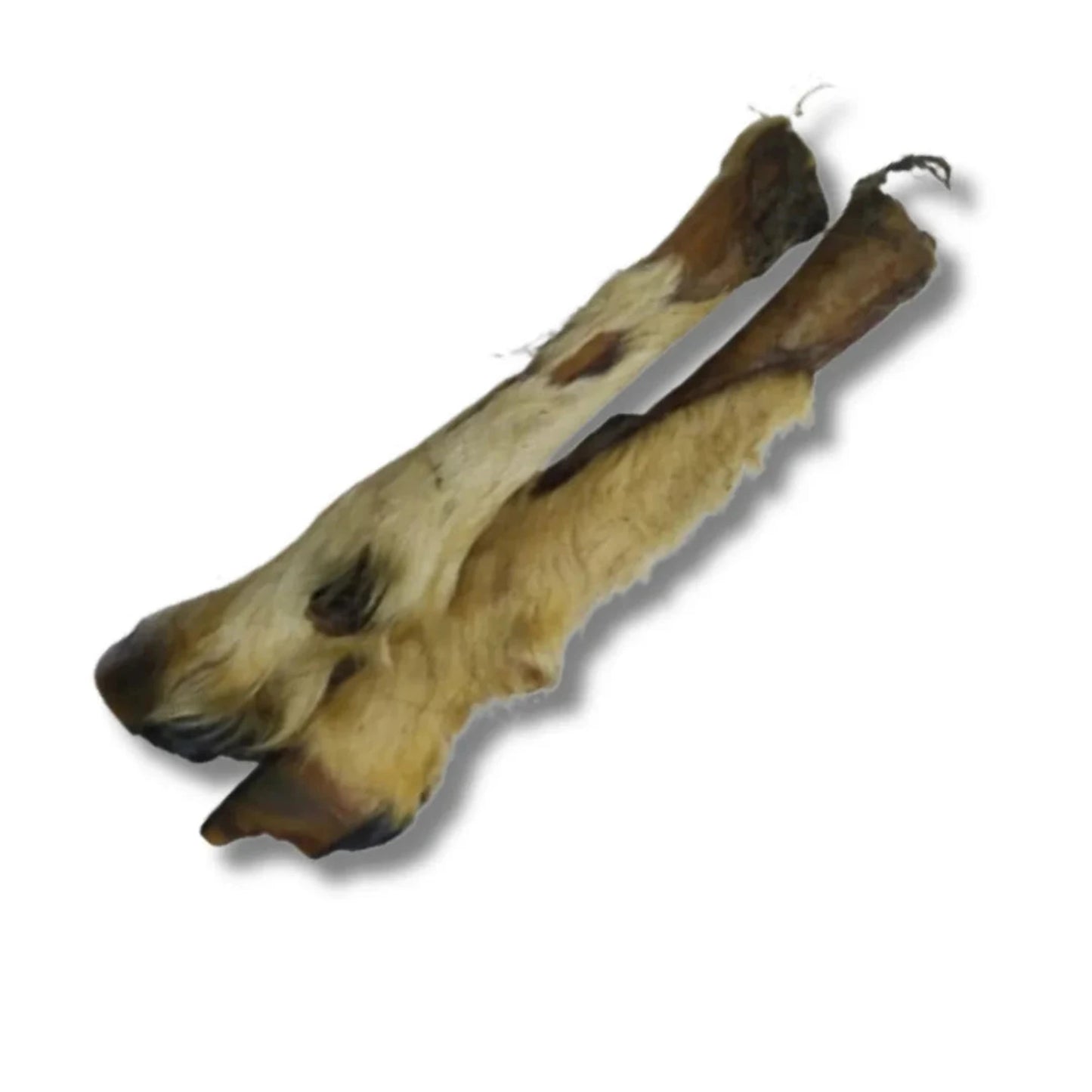 Ziegen-Unterbeine mit Fell – naturbelassener Kausnack für Hunde mit Knochen und Fell