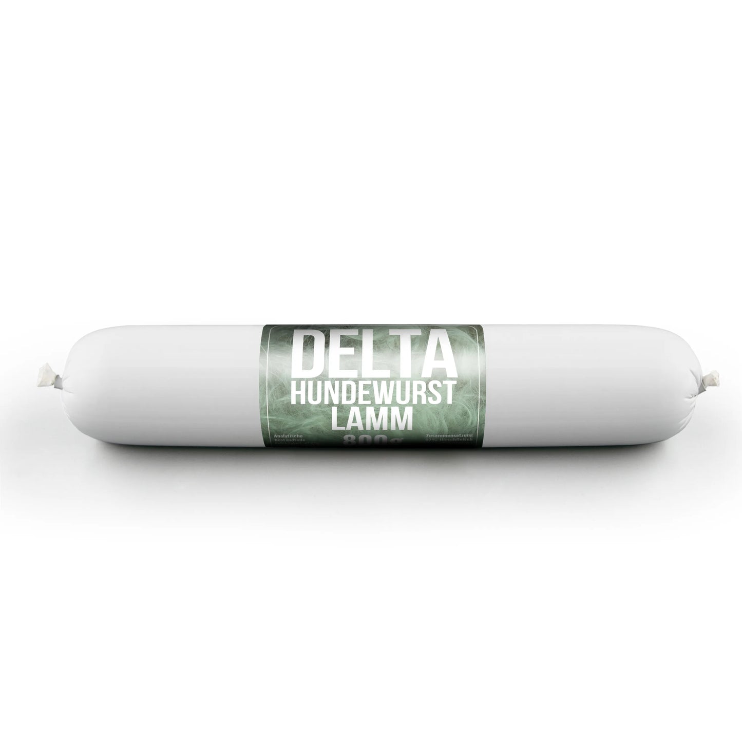 Delta Hundewurst Lamm – schnittfeste Fleischwurst für Hunde mit 100 % Lammfleisch (800g)