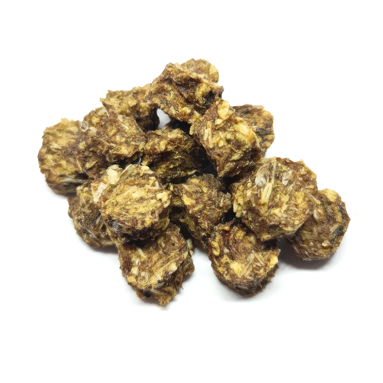 Dorsch-Taler mini aus der Nähe – Trainingssnack aus Dorsch für kleine Hunde und Welpen