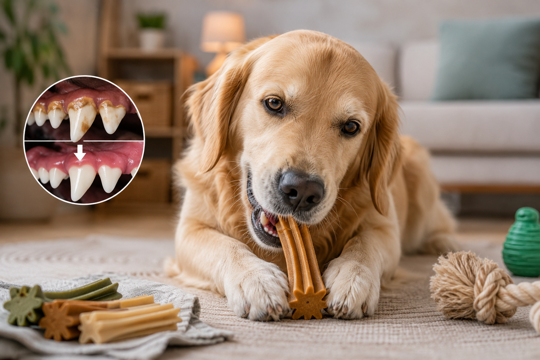 Zahnpflege beim Hund: Wie Kauartikel Zahnstein vorbeugen können