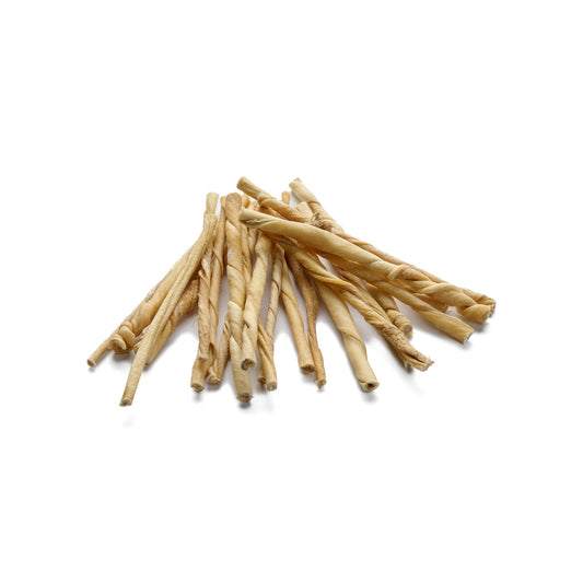 Getrocknete Lamm-Kausticks als natürlicher Kauartikel für Hunde – zäh, proteinreich und ohne Zusatzstoffe