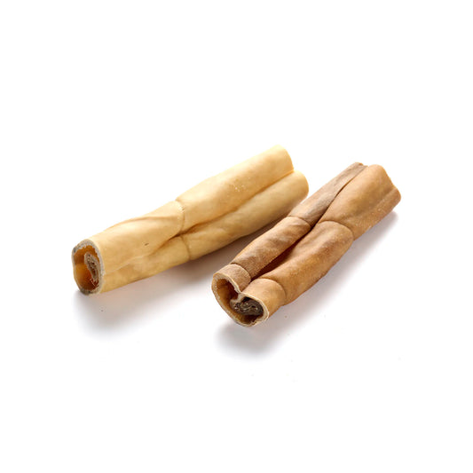 Pferde-Kopfhaut gerollt, lang – naturbelassener, hypoallergener Kausnack für Hunde 