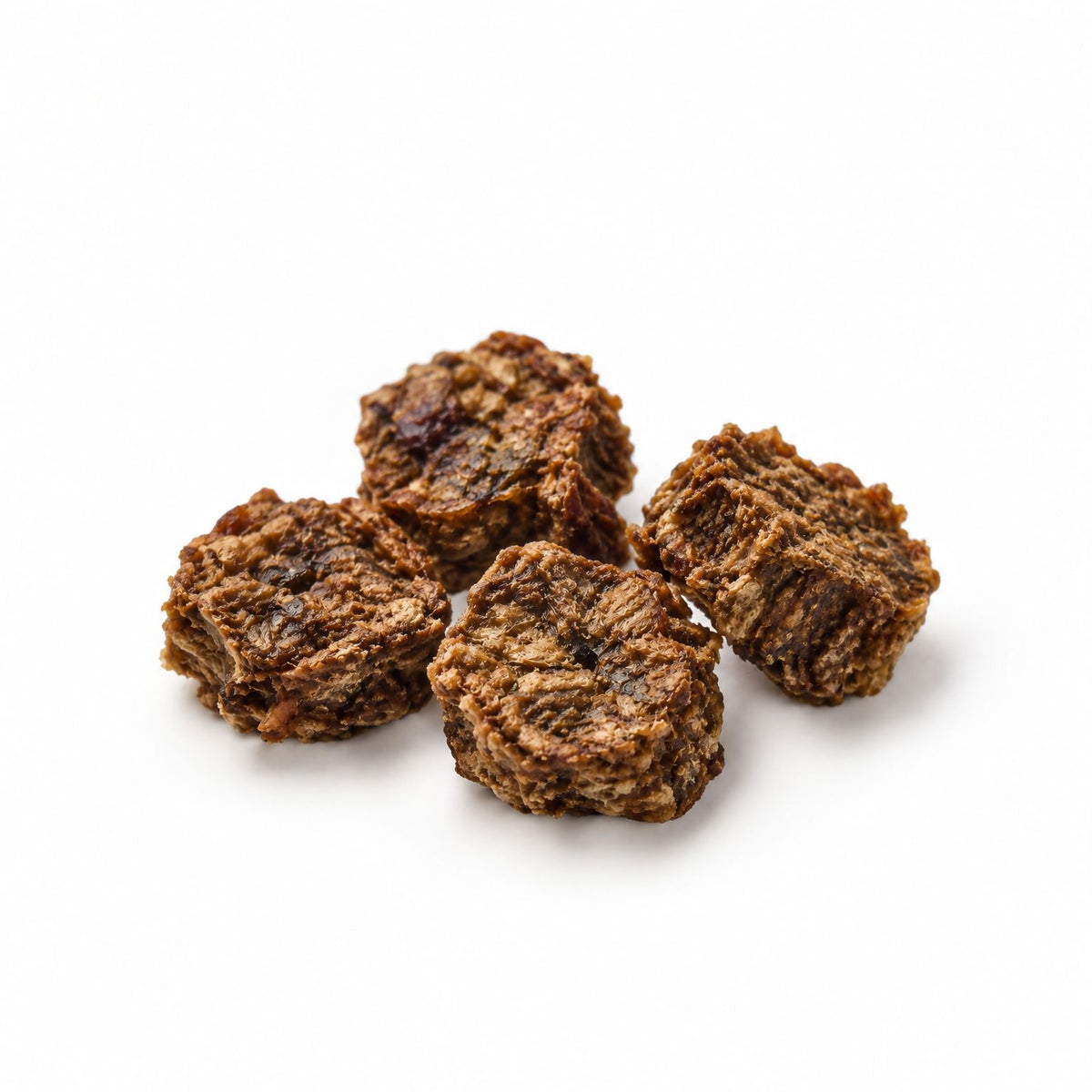 Nahaufnahme Forelle-Taler mini – kleine Fischsnacks aus Forelle für Training und Belohnung