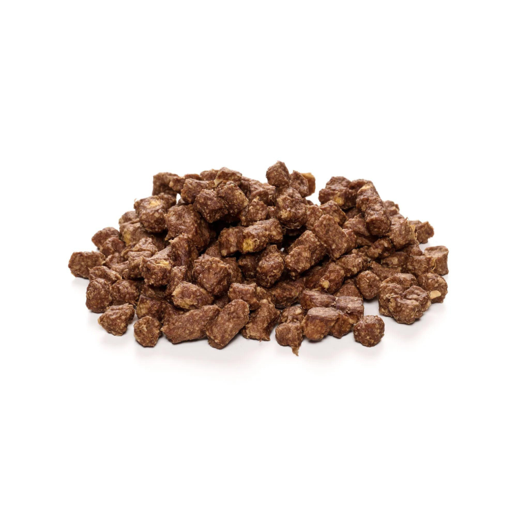 Puten-Fleisch-Würfel mini Freisteller: 0,4–0,8 cm kleine Würfel aus 100 % Putenfleisch für Hunde